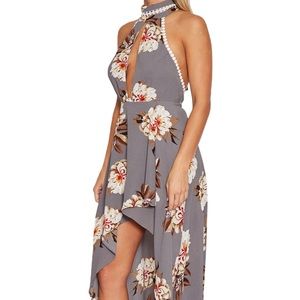 LAST ONE NWT Floral Maxi Summer Dress Halter Neck